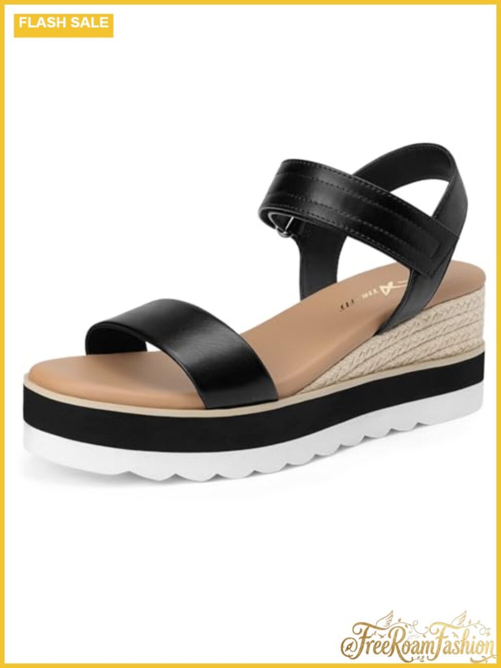 Women's Espadrille Platform Wedge Sandals PU Leather Dressy